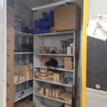 Storage room with shevling